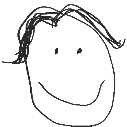 cartoon line drawing of face